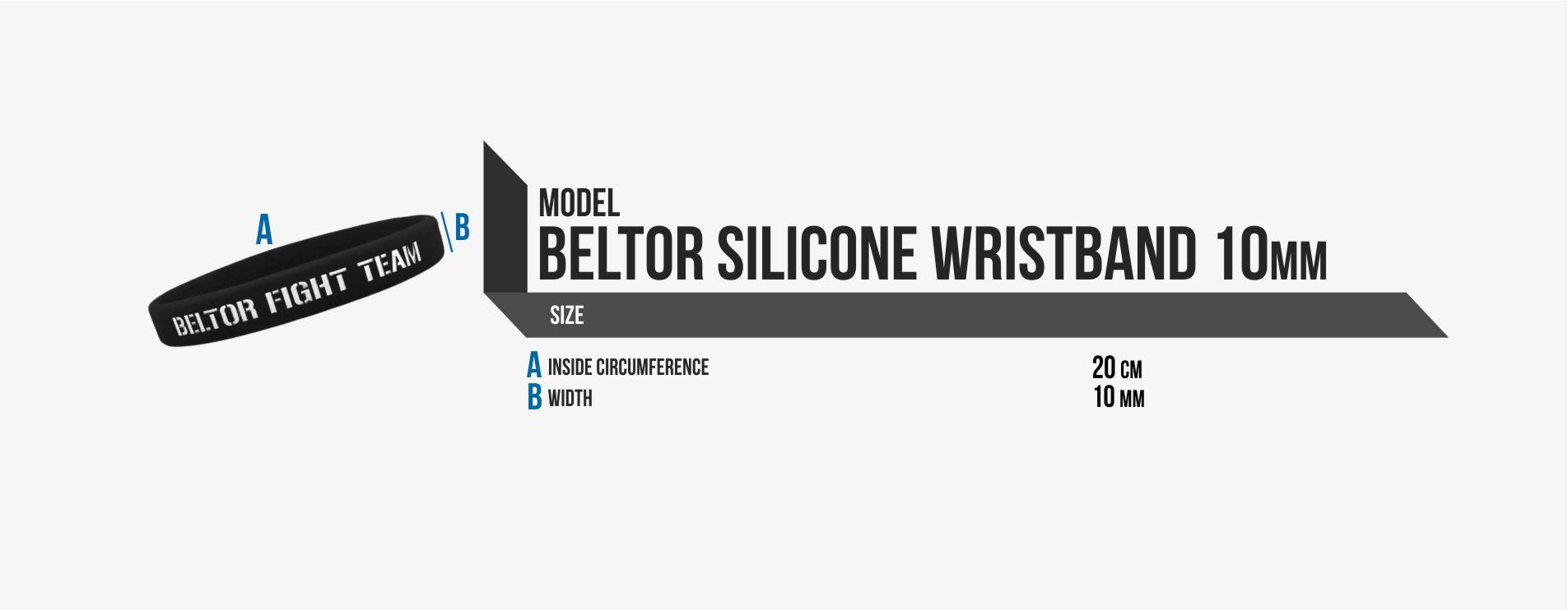 Size chartSilicon wirst band Beltor