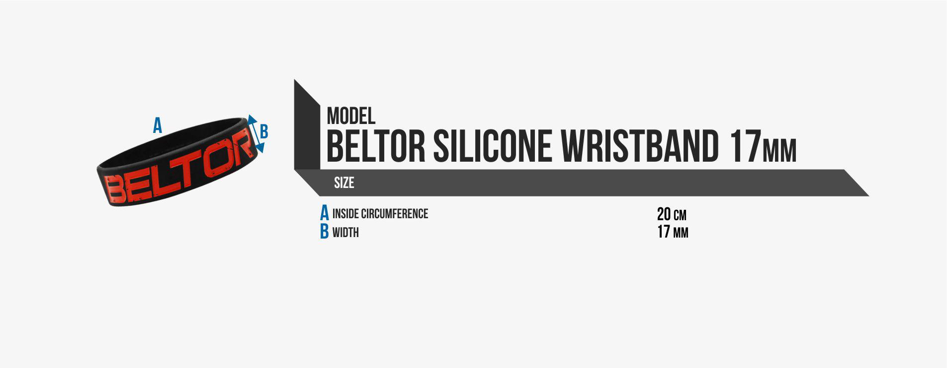 Size chartSilicon wirst band Beltor