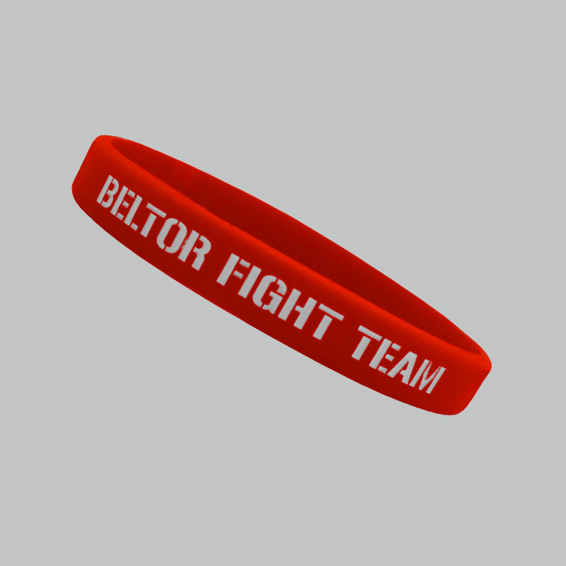 Opaska silikonowa Beltor Fight Team Czerwona
