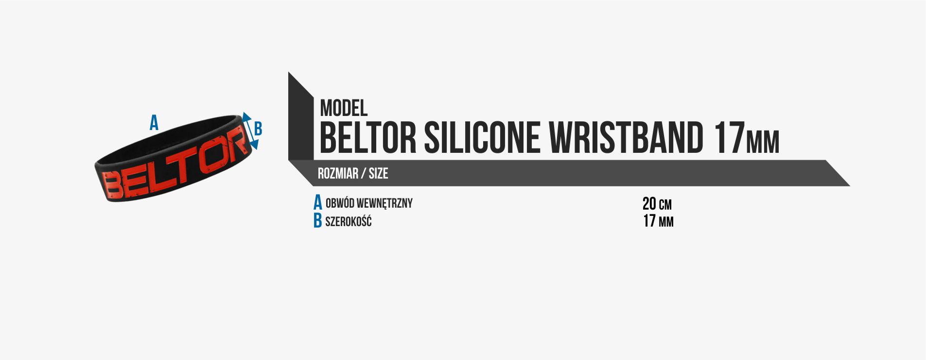 Tabela rozmiarów Opaska silikonowa Beltor